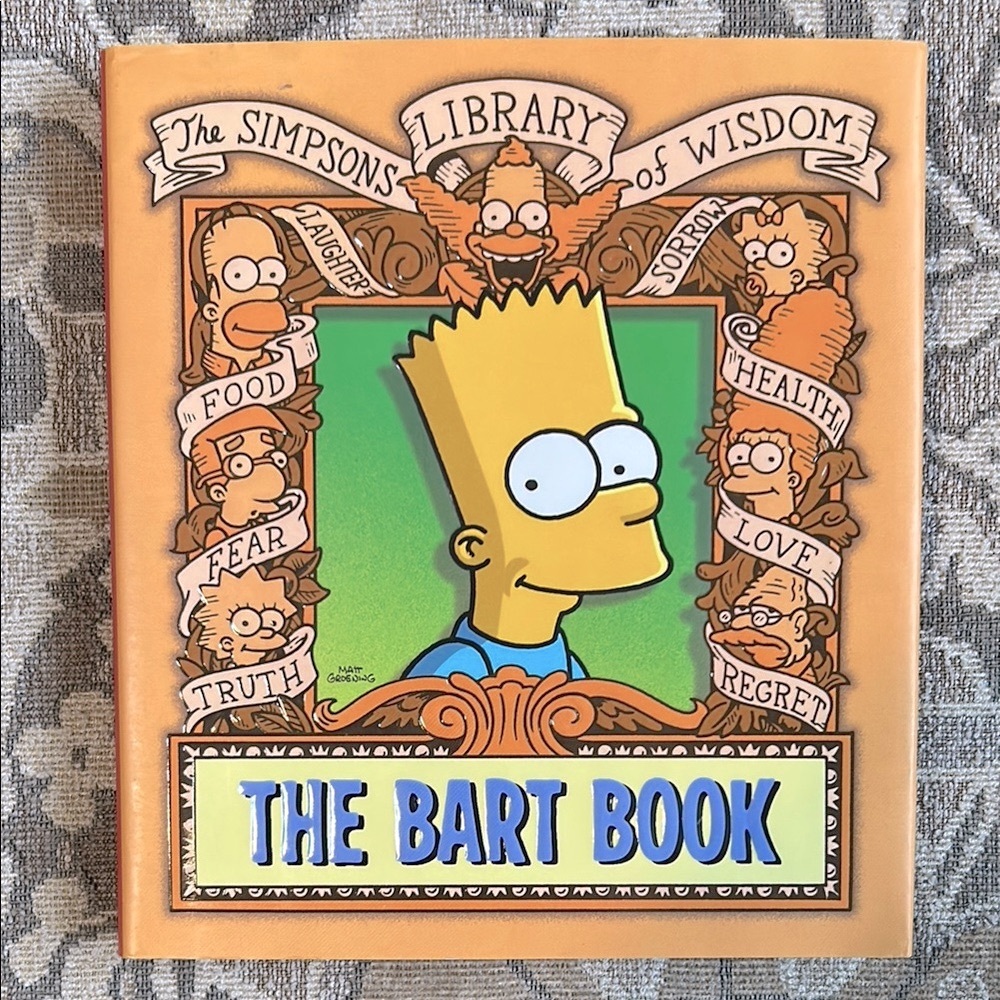 4/$20 The Bart Book. The Simpson Library of Wisdom Matt Groening Hardcover Book